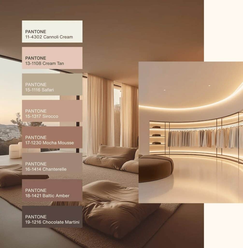 pantone couleur de l'année 2025 mocha mousse