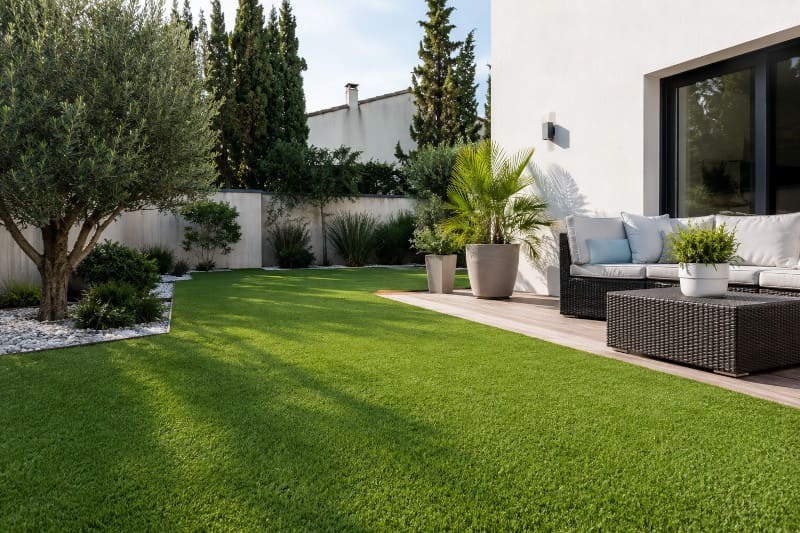 gazon synthétique pour jardin extérieur