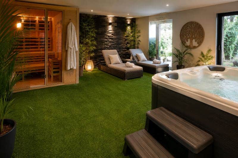 gazon synthétique spa piscine